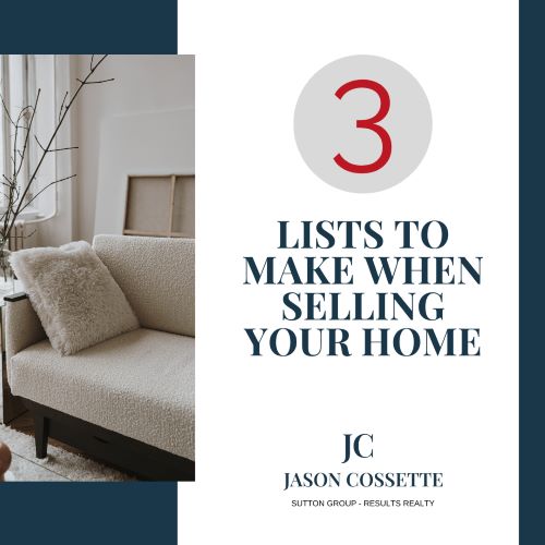 3 Lists To Make When Selling Your Home